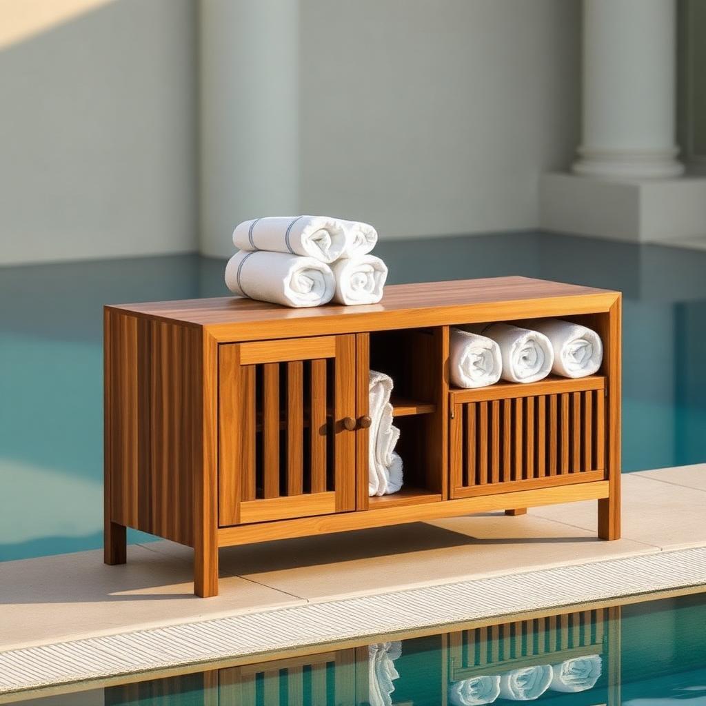 Poolside Towel Console